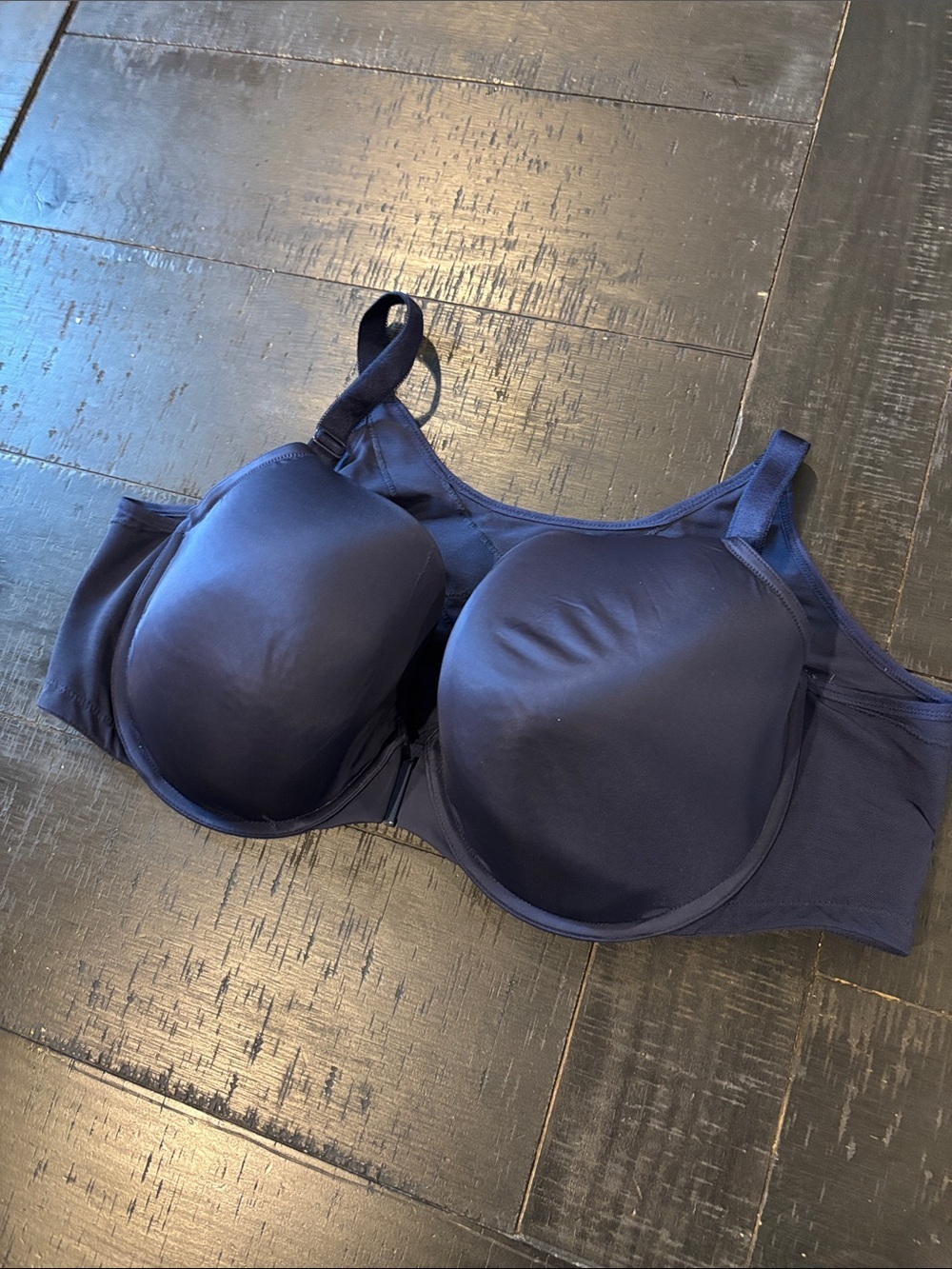 torrid Navy perfect T-shirt Front Close Lightly Lined Molded Cup Bra 44D